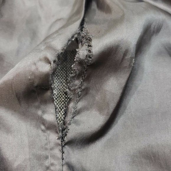 Madden Girl Hooded Jacket Large Plaid Black White - Picture 10 of 10